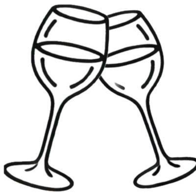 Vector image of wine glasses.